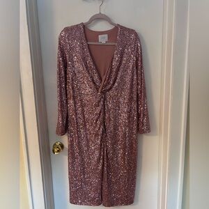 Seraphine Luxe Blush Maternity Dress